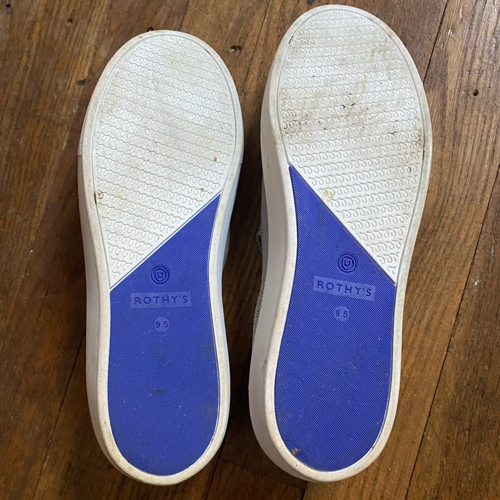 EUC Rothy’s 9.5 RARE Iridescent Reflective Slip on Sneakers - Picture 4 of 7